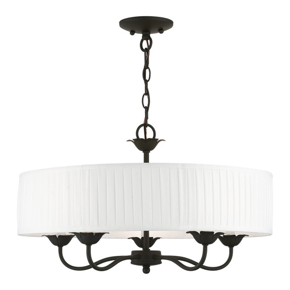Mid. Chandeliers Drum Shade by Livex Lighting ( 107 | 41775-04 Edinburgh ) 