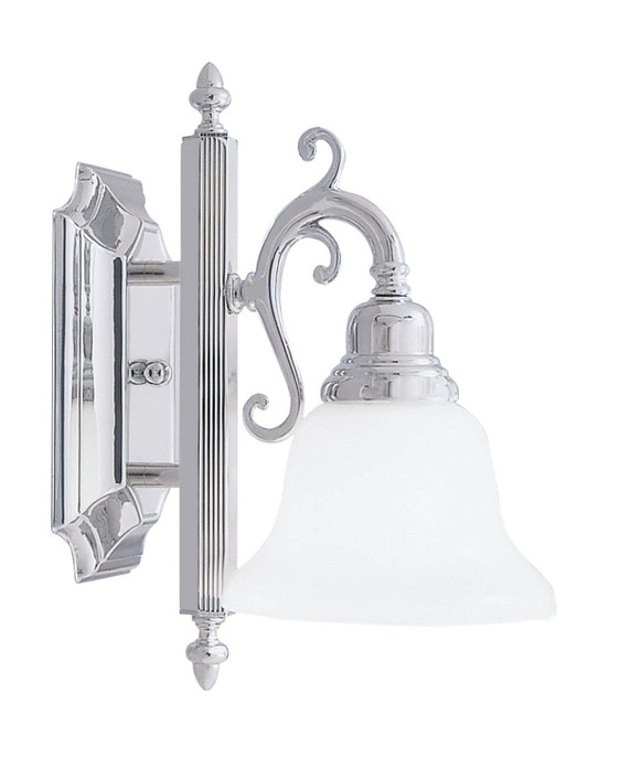 Sconces Single Glass by Livex Lighting ( 107 | 1281-05 French Regency ) 