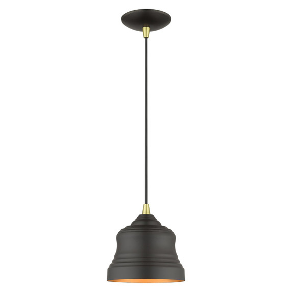 Mini Pendants Metal Shade by Livex Lighting ( 107 | 55901-07 Endicott ) 