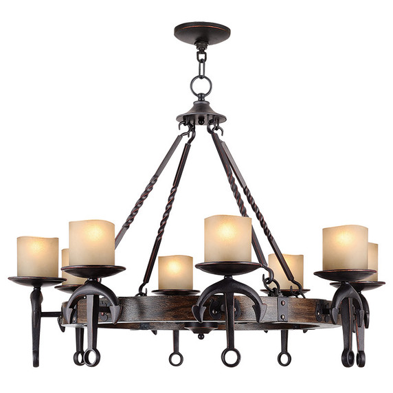 Mid. Chandeliers Glass Up by Livex Lighting ( 107 | 4868-67 Cape May ) 