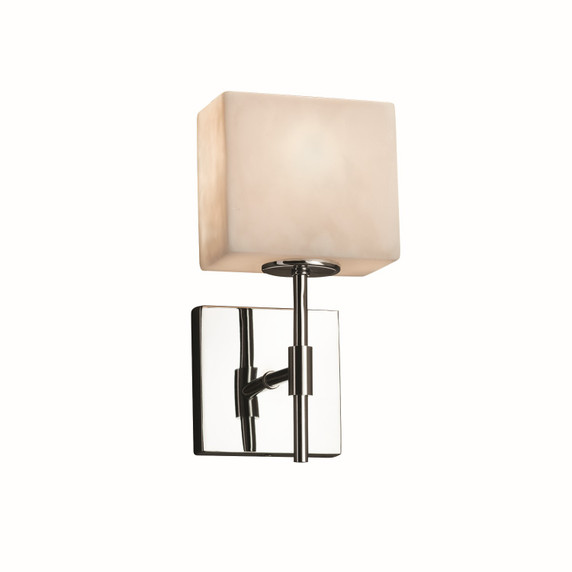 Sconces Single Glass by Justice Designs ( 102 | CLD-8417-55-CROM Clouds ) 