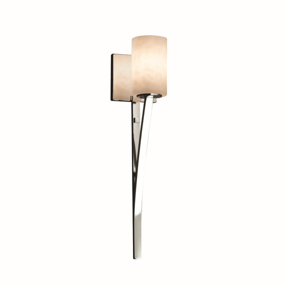 Sconces Single Glass by Justice Designs ( 102 | CLD-8791-10-CROM Clouds ) 