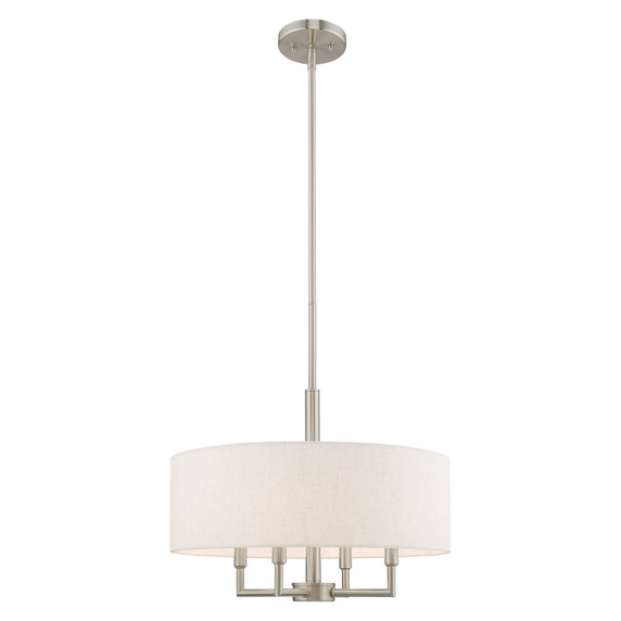 Mini Chandeliers Drum Shade by Livex Lighting ( 107 | 42604-91 Meridian ) 