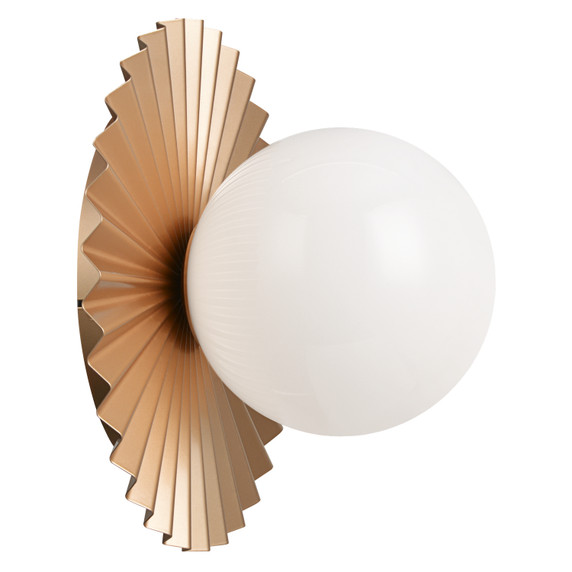 Sconces Single Glass by Matteo Lighting ( 423 | WX83111MGOP Modern Ruff ) 
