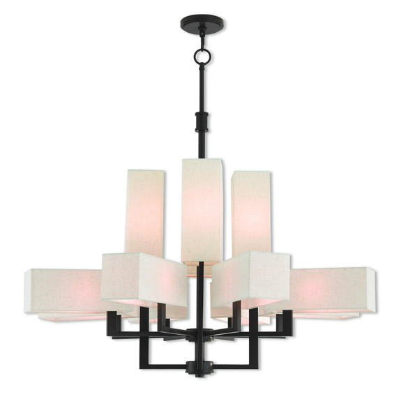 Large Chandeliers Drum Shade by Livex Lighting ( 107 | 42669-07 Rubix ) 