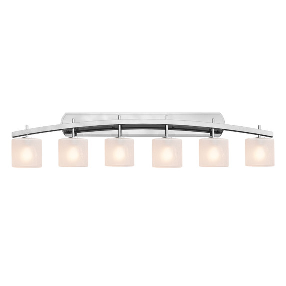 Bathroom Fixtures Five+Lights by Justice Designs ( 102 | FSN-8596-30-FRCR-CROM-LED6-4200 Fusion ) 