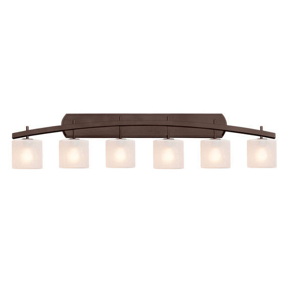 Bathroom Fixtures Five+Lights by Justice Designs ( 102 | FSN-8596-30-FRCR-DBRZ-LED6-4200 Fusion ) 