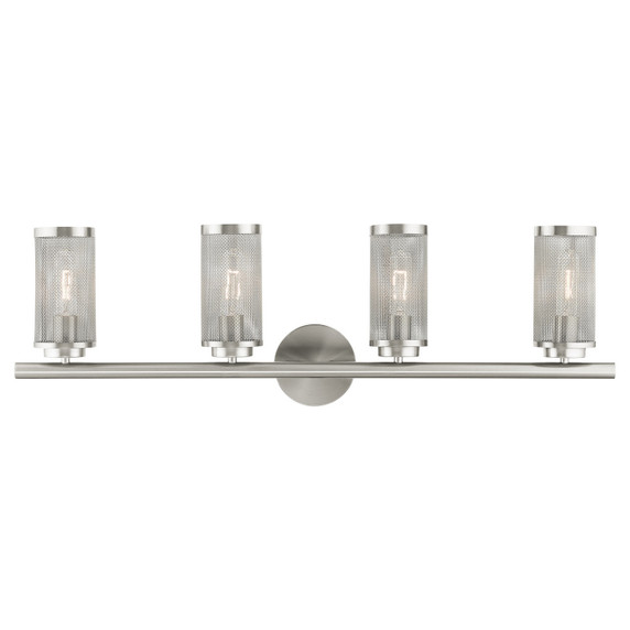 Bathroom Fixtures Four Lights by Livex Lighting ( 107 | 14124-91 Industro ) 