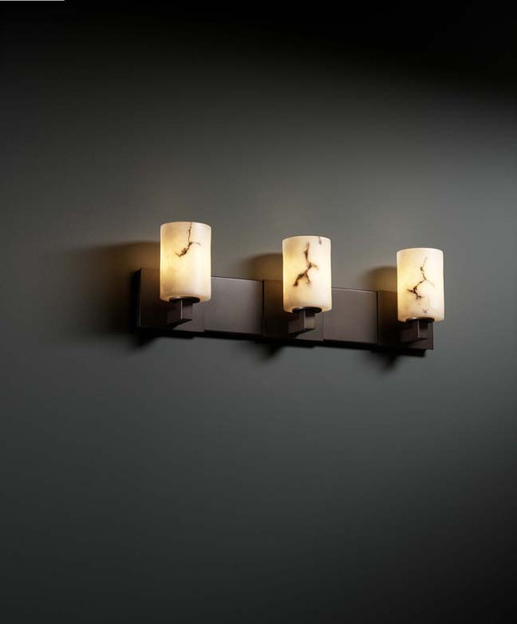 Bathroom Fixtures Three Lights by Justice Designs ( 102 | FAL-8923-10-DBRZ LumenAria ) 
