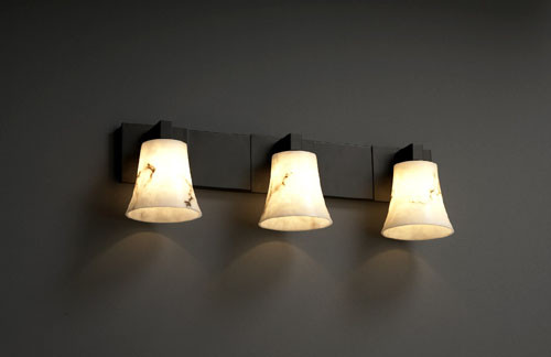 Bathroom Fixtures Three Lights by Justice Designs ( 102 | FAL-8923-20-MBLK LumenAria ) 