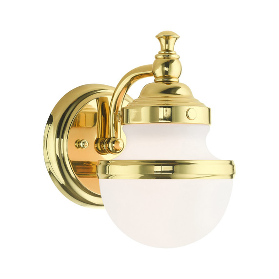 Sconces Single Glass by Livex Lighting ( 107 | 5711-02 Oldwick ) 