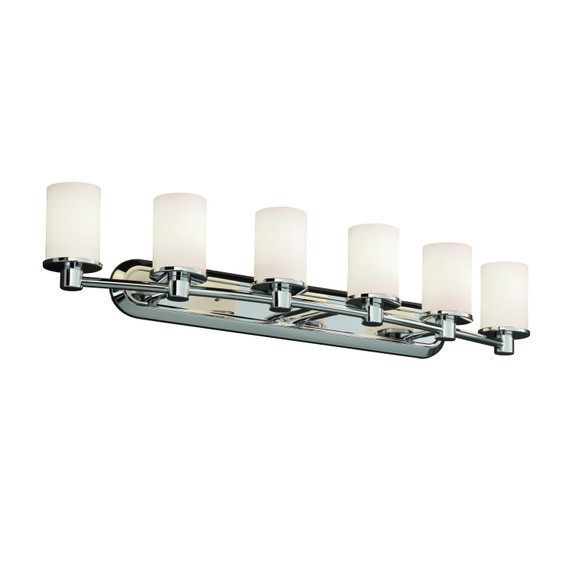 Bathroom Fixtures Five+Lights by Justice Designs ( 102 | FSN-8516-10-OPAL-CROM Fusion ) 