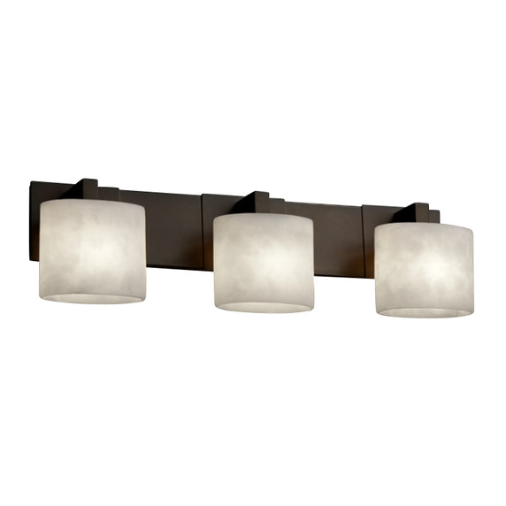 Bathroom Fixtures Three Lights by Justice Designs ( 102 | CLD-8923-30-DBRZ Clouds ) 