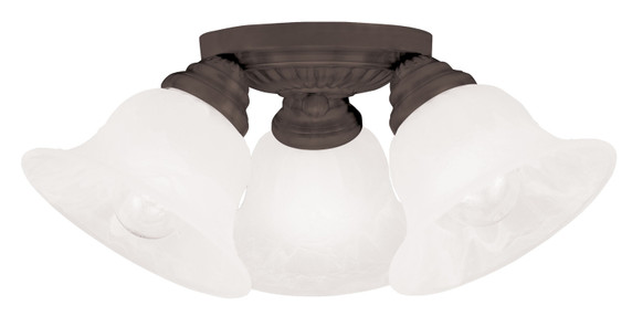Semi-Flush Mts. Glass Down by Livex Lighting ( 107 | 1529-07 Edgemont ) 