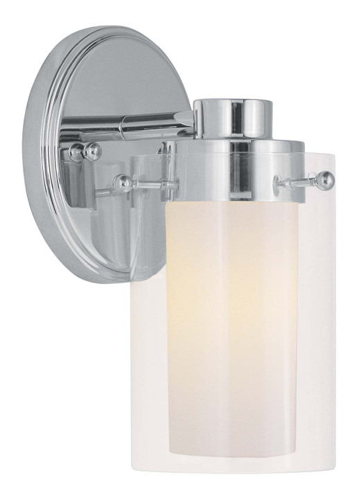 Sconces Single Glass by Livex Lighting ( 107 | 1541-05 Manhattan ) 
