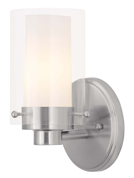 Sconces Single Glass by Livex Lighting ( 107 | 1541-91 Manhattan ) 