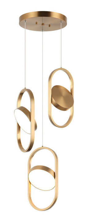 Mini Pendants 3 Light Cluster by Matteo Lighting ( 423 | C32303AG Kennedy ) 