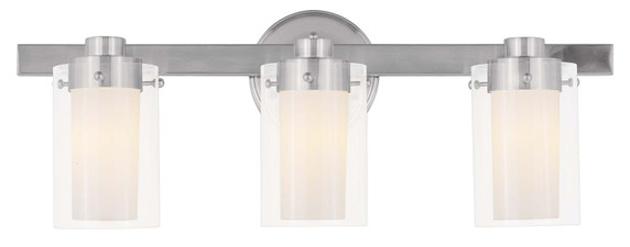 Bathroom Fixtures Three Lights by Livex Lighting ( 107 | 1543-91 Manhattan ) 