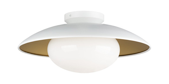 Flush Mounts Metal Shade by Matteo Lighting ( 423 | M13121WHOP Hatley ) 