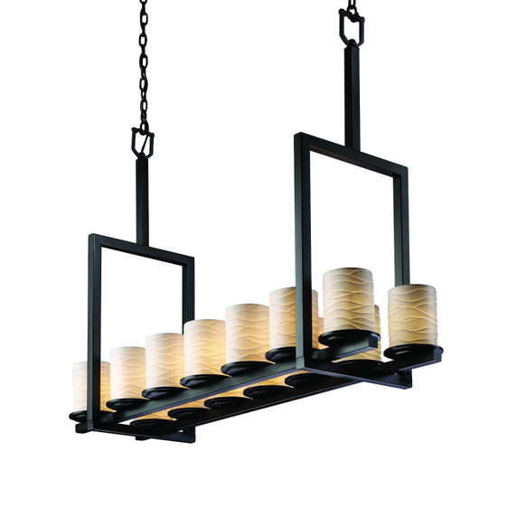 Linear/Island Geometric/Linear by Justice Designs ( 102 | POR-8764-10-WAVE-MBLK-LED14-9800 Limoges ) 