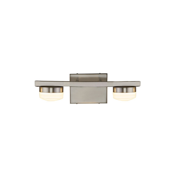 Bathroom Fixtures Two Lights by Justice Designs ( 102 | FSN-8992-OPAL-NCKL Fusion ) 