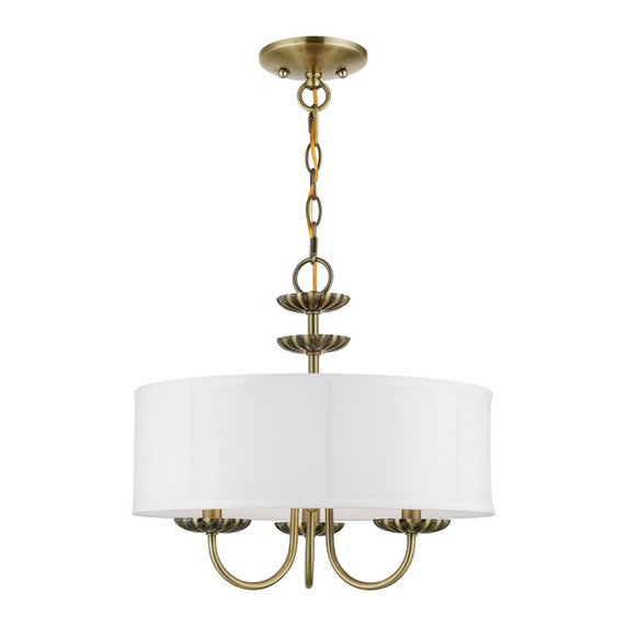 Mini Chandeliers Drum Shade by Livex Lighting ( 107 | 42983-01 Brookdale ) 