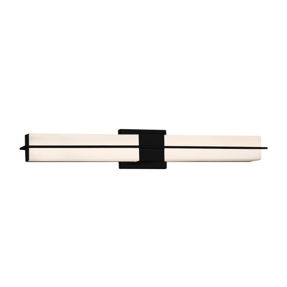 Bathroom Fixtures Cylindrical / Linear by Justice Designs ( 102 | FSN-9055-OPAL-MBLK Fusion ) 
