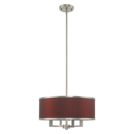 Mini Chandeliers Drum Shade by Livex Lighting ( 107 | 60414-91 Park Ridge ) 