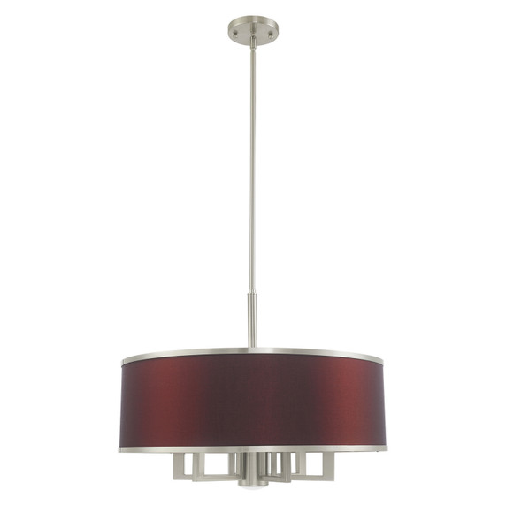 Mid. Chandeliers Drum Shade by Livex Lighting ( 107 | 60416-91 Park Ridge ) 