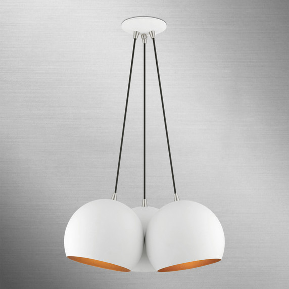 Mini Pendants 3 Light Cluster by Livex Lighting ( 107 | 43393-03 Piedmont ) 