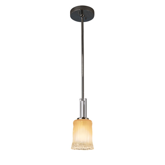 Mini Pendants Glass Down by Justice Designs ( 102 | GLA-8445-16-GLDC-CROM-LED1-700 Veneto Luce ) 
