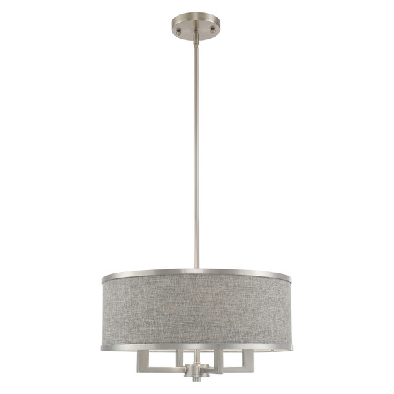 Mini Chandeliers Drum Shade by Livex Lighting ( 107 | 60424-91 Park Ridge ) 