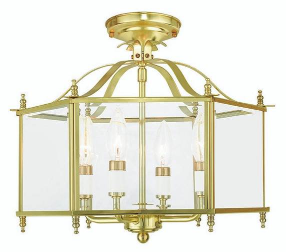 Semi-Flush Mts. Candle by Livex Lighting ( 107 | 4398-02 Livingston ) 