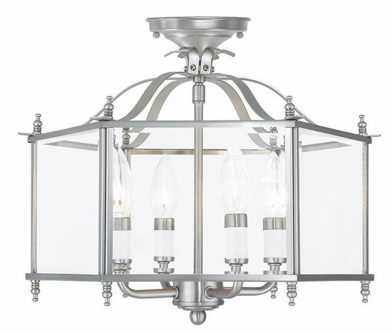 Semi-Flush Mts. Candle by Livex Lighting ( 107 | 4398-91 Livingston ) 