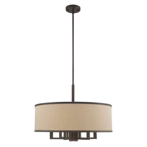 Mid. Chandeliers Drum Shade by Livex Lighting ( 107 | 62614-07 Park Ridge ) 