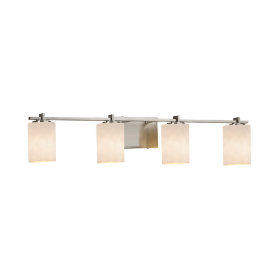 Bathroom Fixtures Four Lights by Justice Designs ( 102 | CLD-8444-10-NCKL Clouds ) 
