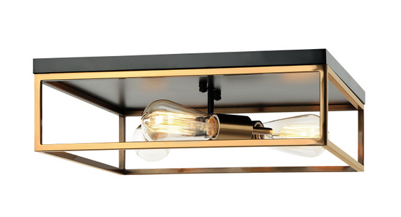 Flush Mounts Cage Style by Matteo Lighting ( 423 | M15543BKAG Clarke ) 