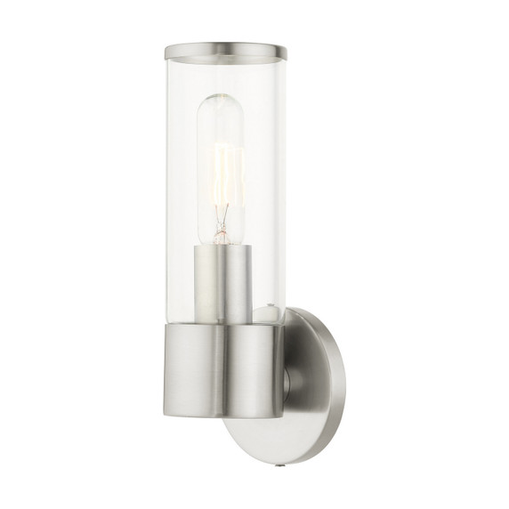 Sconces Single Glass by Livex Lighting ( 107 | 17281-91 Banca ) 