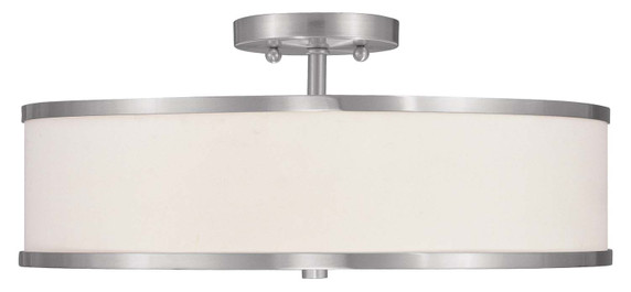 Semi-Flush Mts. Drum Shade by Livex Lighting ( 107 | 6352-91 Park Ridge ) 