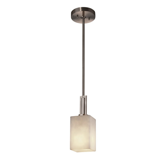 Mini Pendants Glass Down by Justice Designs ( 102 | CLD-8445-15-NCKL-LED1-700 Clouds ) 