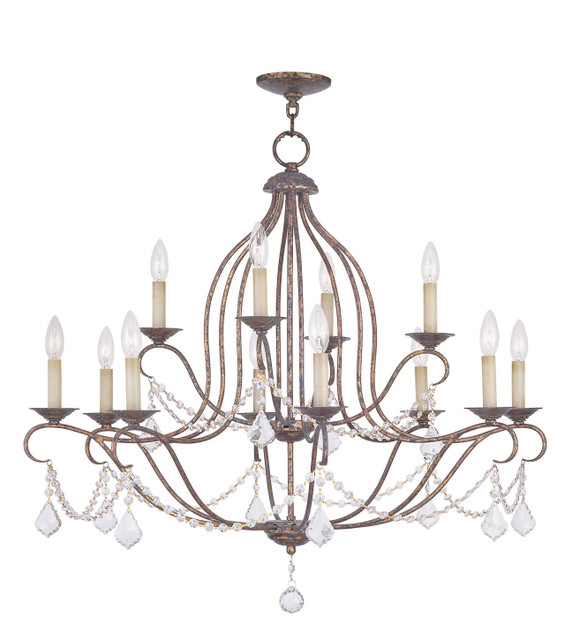Mid. Chandeliers Candle by Livex Lighting ( 107 | 6438-71 Chesterfield ) 