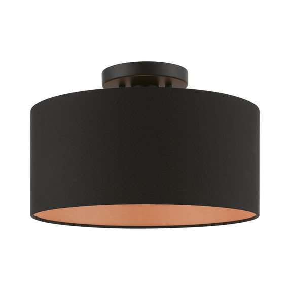 Semi-Flush Mts. Drum Shade by Livex Lighting ( 107 | 45613-04 Sentosa ) 
