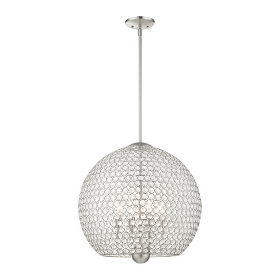 Pendants Glass Down by Livex Lighting ( 107 | 45724-91 Cassandra ) 