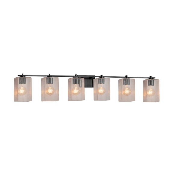 Bathroom Fixtures Five+Lights by Justice Designs ( 102 | FSN-8446-15-SEED-MBLK Fusion ) 