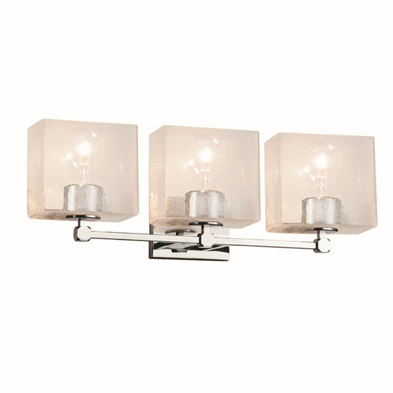 Bathroom Fixtures Three Lights by Justice Designs ( 102 | FSN-8423-55-SEED-CROM Fusion ) 