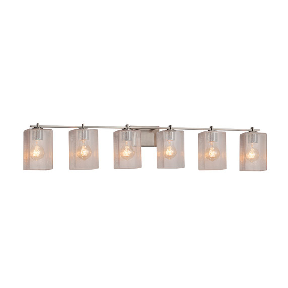 Bathroom Fixtures Five+Lights by Justice Designs ( 102 | FSN-8446-15-SEED-NCKL Fusion ) 
