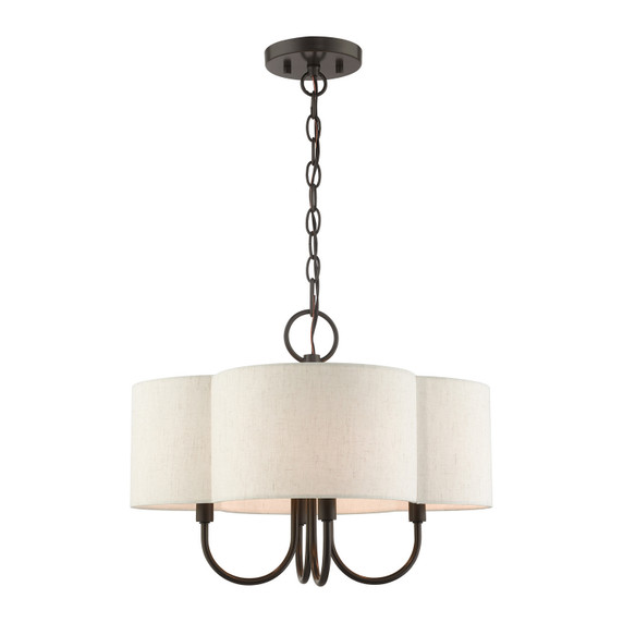 Mini Chandeliers Drum Shade by Livex Lighting ( 107 | 45806-92 Solstice ) 