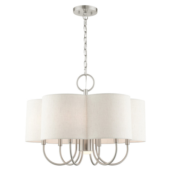 Mid. Chandeliers Drum Shade by Livex Lighting ( 107 | 45807-91 Solstice ) 