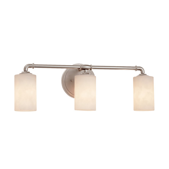 Bathroom Fixtures Three Lights by Justice Designs ( 102 | CLD-8463-10-NCKL Clouds ) 