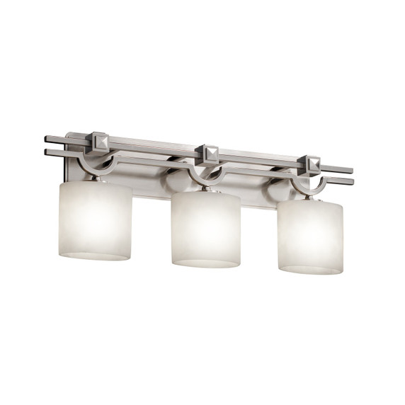 Bathroom Fixtures Three Lights by Justice Designs ( 102 | CLD-8503-30-NCKL-LED3-2100 Clouds ) 